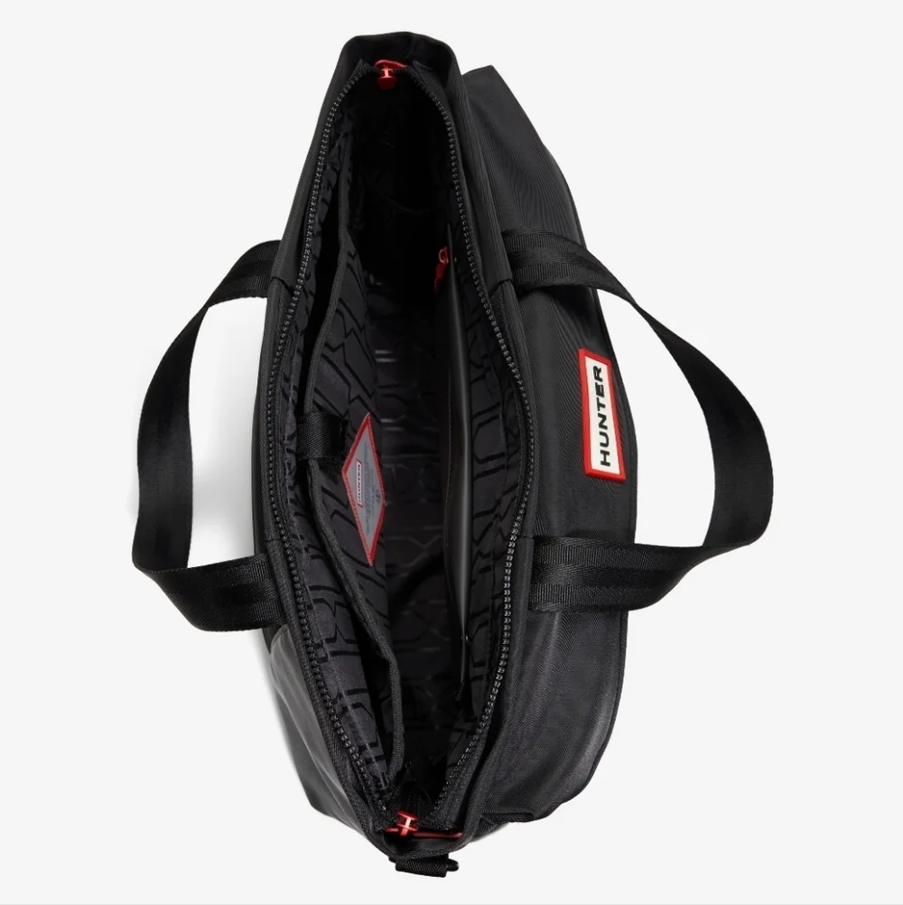 🖤🔹️Hunter🔹️ Black 12in Transport   Textile Duffle Bag In Black Weekender - Picture 8 of 9